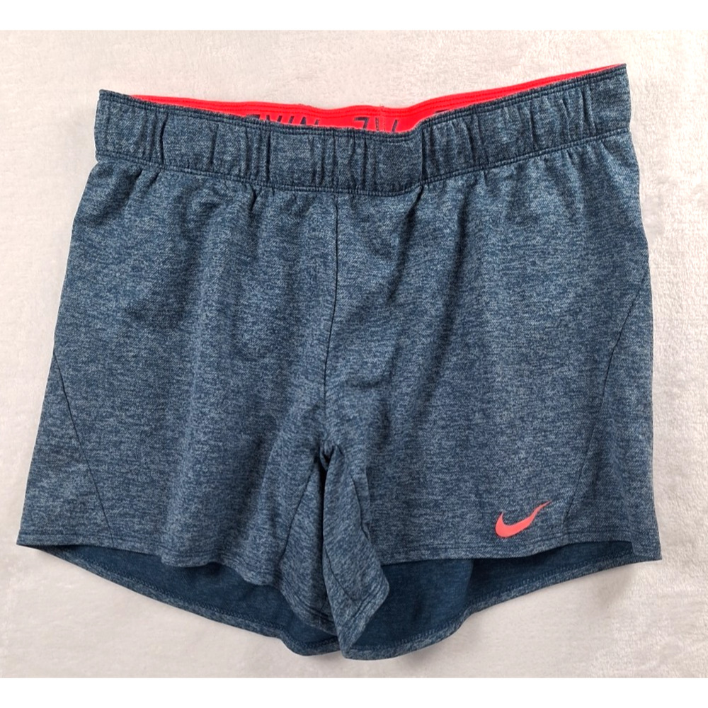 Nike Women's One Dri-FIT Mid Rise 3" Brief Lined Shorts Blue Size M